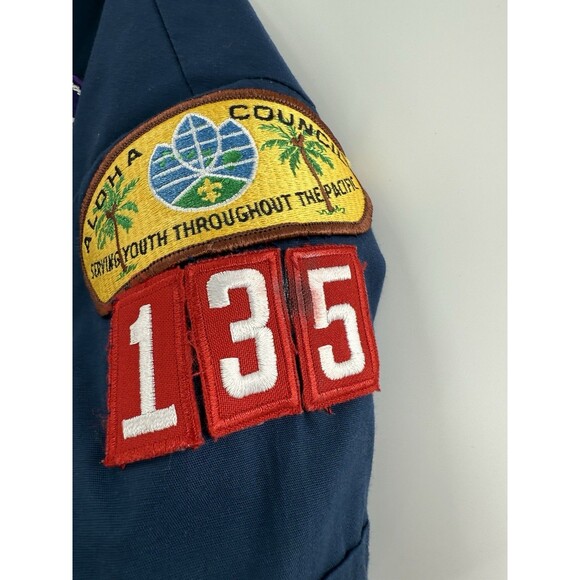 Vintage USA MADE Boy Scouts Shirt YOUTH MEDIUM Cub Scout Short Sleeve Outdoor - Picture 2 of 12